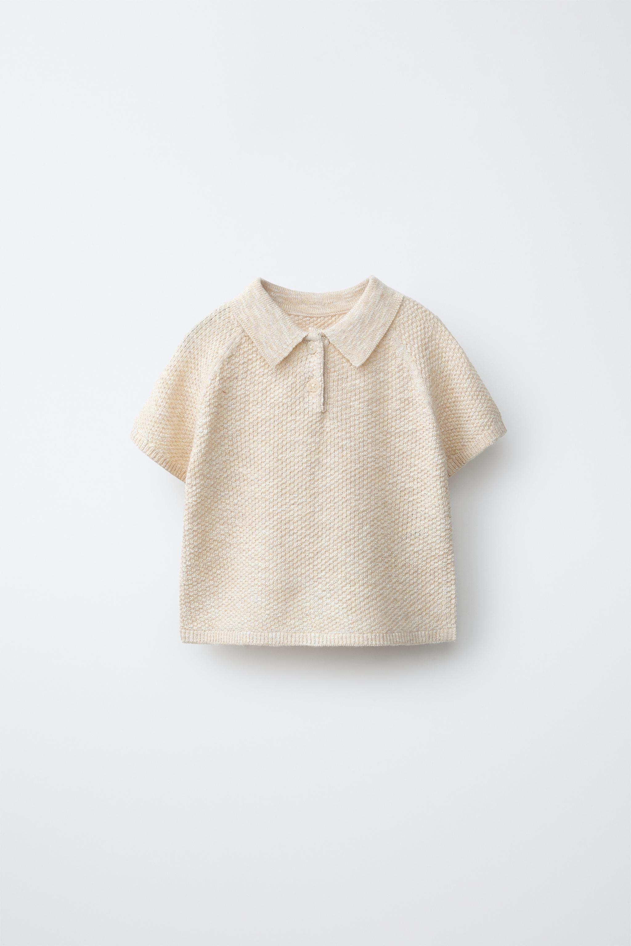 TEXTURED KNIT POLO JUMPER